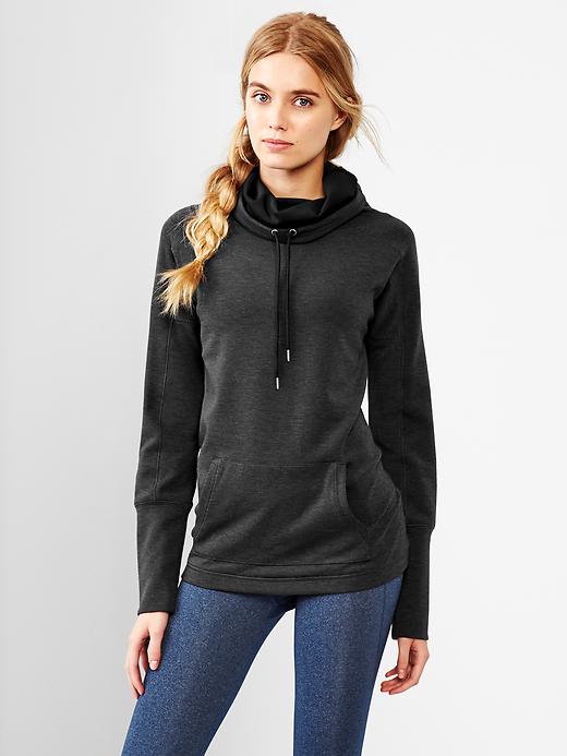 View large product image 1 of 3. GapFit Breathe cowlneck pullover