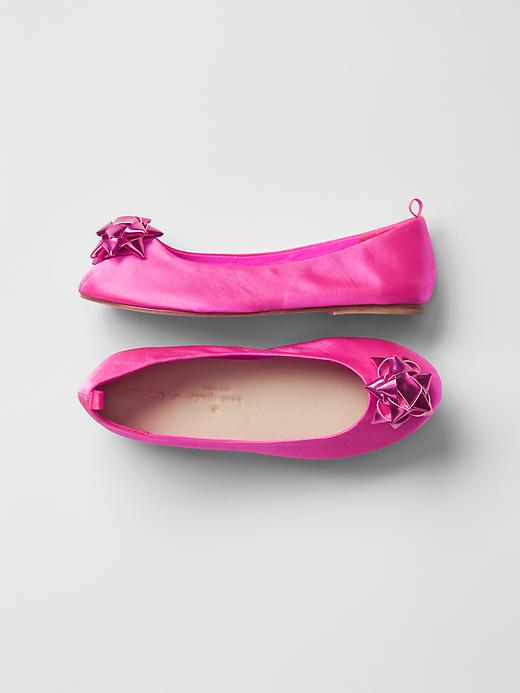 View large product image 1 of 1. Kate Spade New York &hearts; GapKids gift bow ballet flats