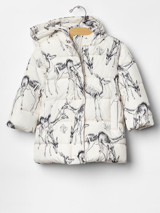View large product image 1 of 1. Warmest deer print puffer jacket