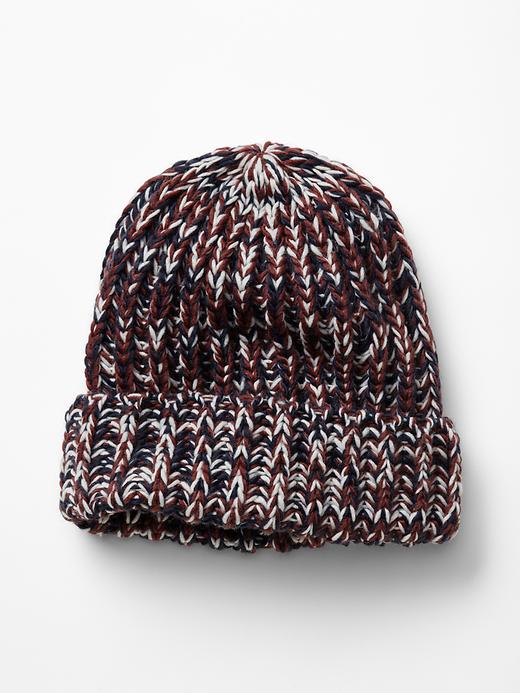 View large product image 1 of 1. Marl ribbed beanie