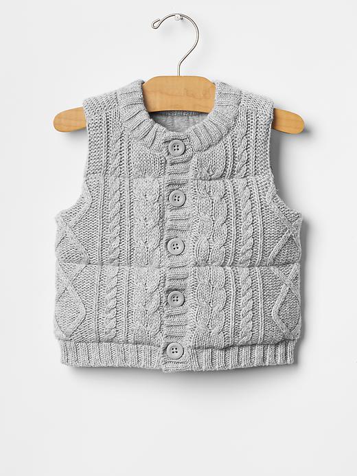 Image number 1 showing, Cable knit sweater vest