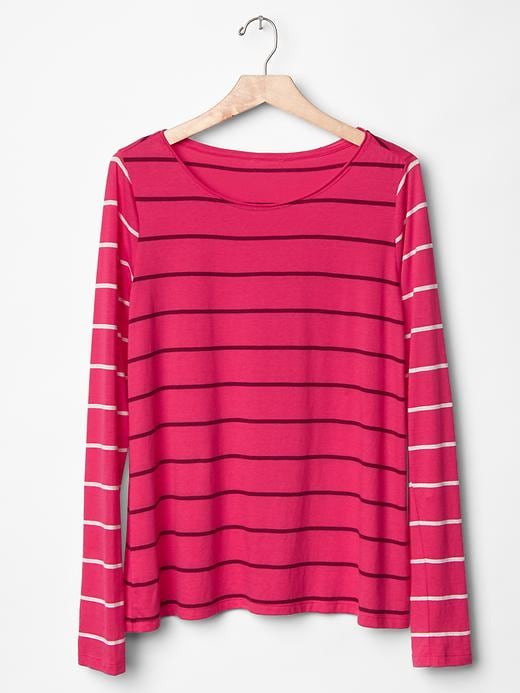 Image number 6 showing, Mix-stripe A-line tee