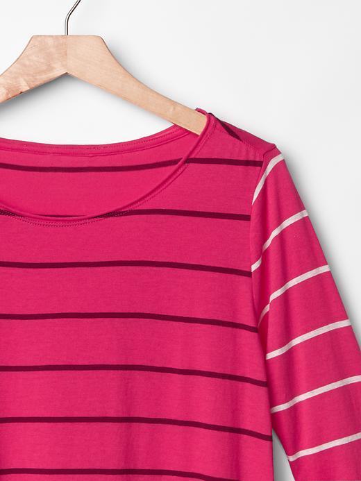 Image number 7 showing, Mix-stripe A-line tee