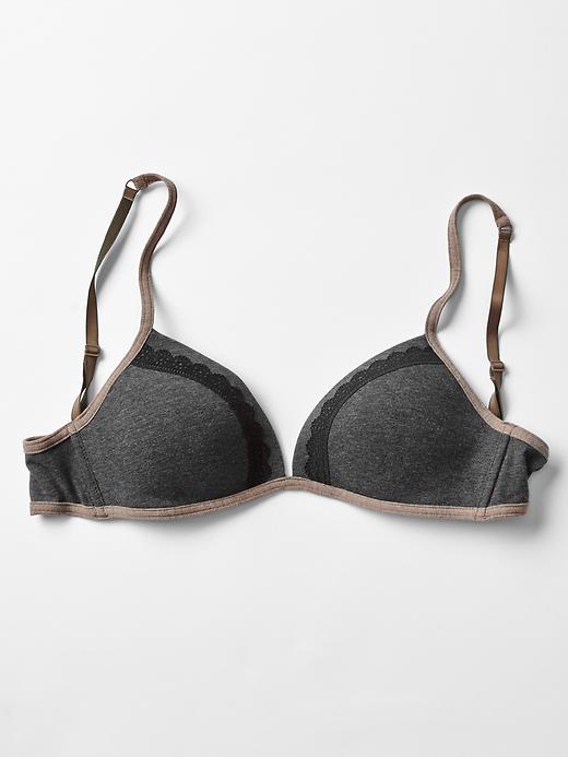 Image number 2 showing, Lace-trim wireless bra