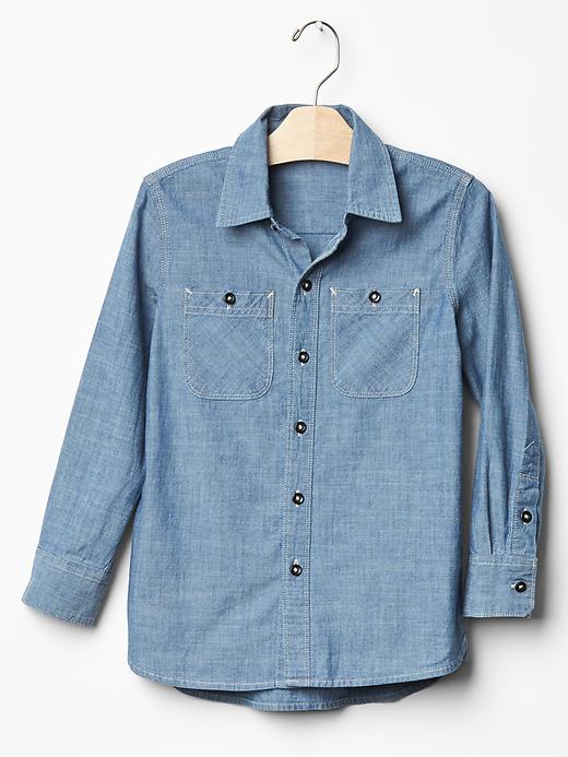 View large product image 1 of 1. Chambray shirt