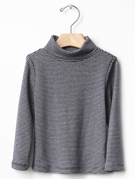 View large product image 1 of 1. Stripe turtleneck tee
