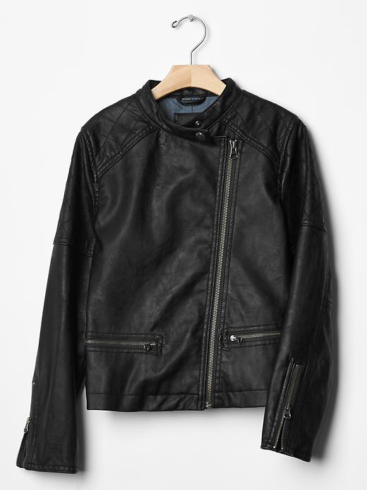 Image number 1 showing, Quilted moto jacket