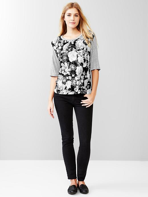 Image number 5 showing, Floral fluid relaxed tee