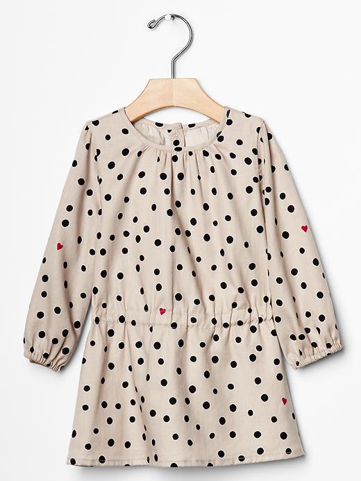 View large product image 1 of 1. Dots & hearts dress