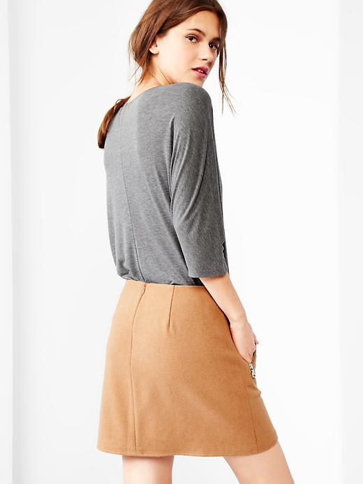 Image number 2 showing, Wool zip-pocket skirt