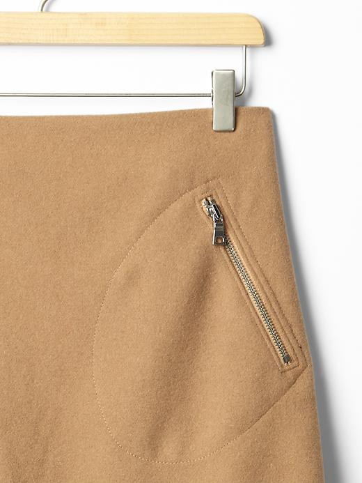Image number 6 showing, Wool zip-pocket skirt