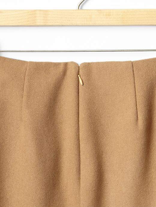 Image number 7 showing, Wool zip-pocket skirt