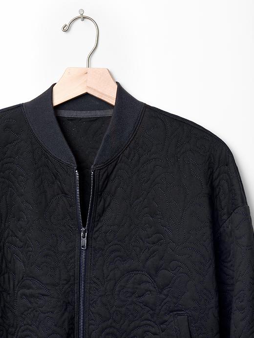 Image number 7 showing, Floral quilted cocoon bomber