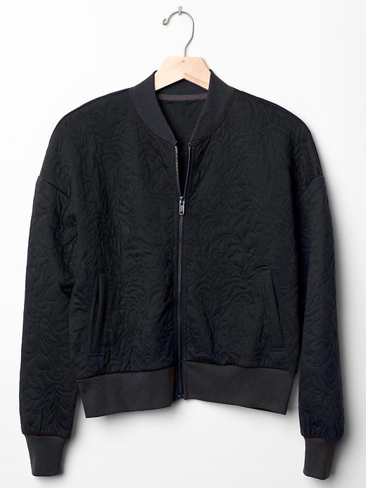 Image number 6 showing, Floral quilted cocoon bomber