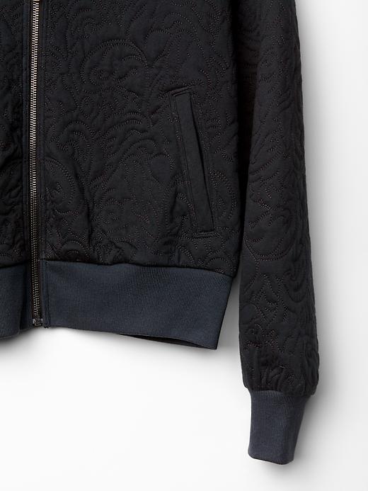 Image number 8 showing, Floral quilted cocoon bomber