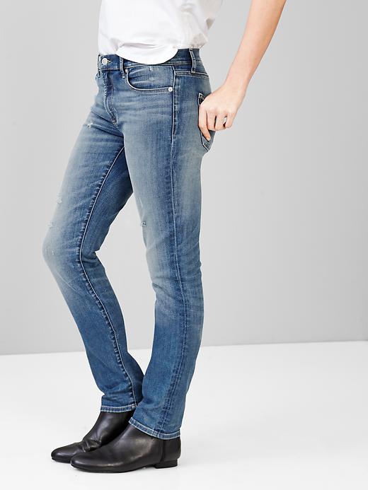 Image number 1 showing, 1969 destructed resolution slim straight jeans
