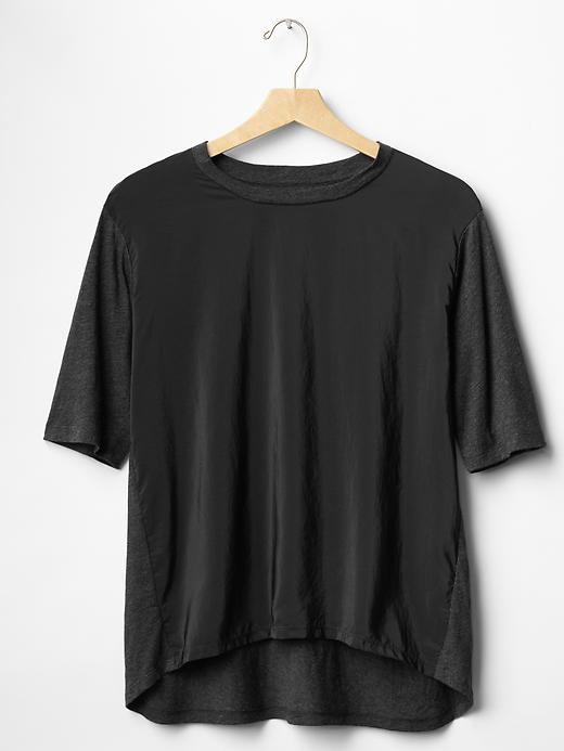 Image number 6 showing, Mix-fabric tee