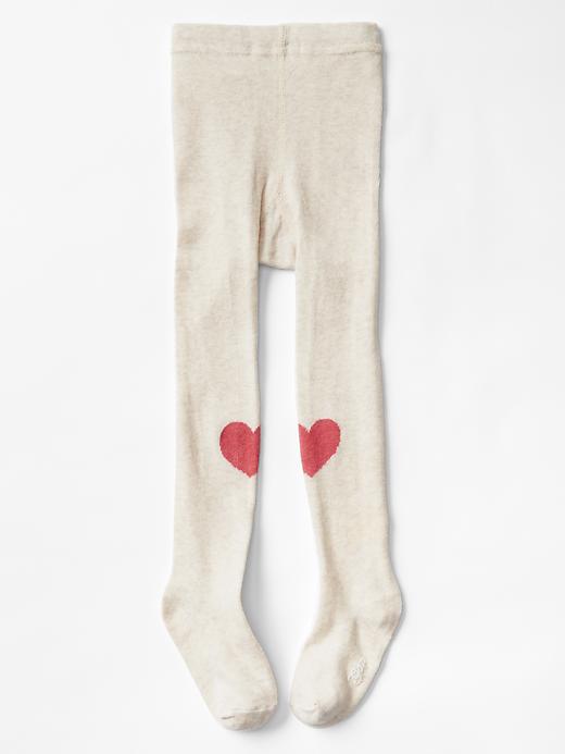 View large product image 1 of 1. Heart patch tights