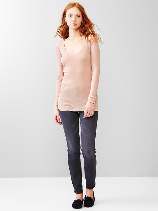 Image number 3 showing, Featherweight V-neck tee