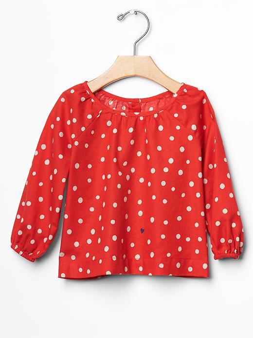 View large product image 1 of 1. Dots & hearts top