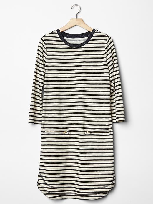 Image number 6 showing, Stripe zip-pocket shirttail dress
