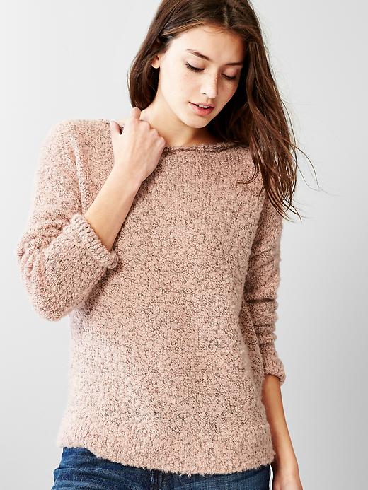 Image number 1 showing, Boucle boatneck sweater