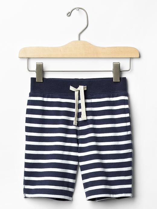 View large product image 1 of 1. Stripe jersey shorts