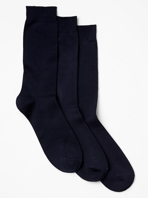 View large product image 1 of 3. Flat knit socks (3-pack)