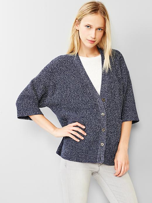 View large product image 1 of 1. Marl oversized swing cardigan