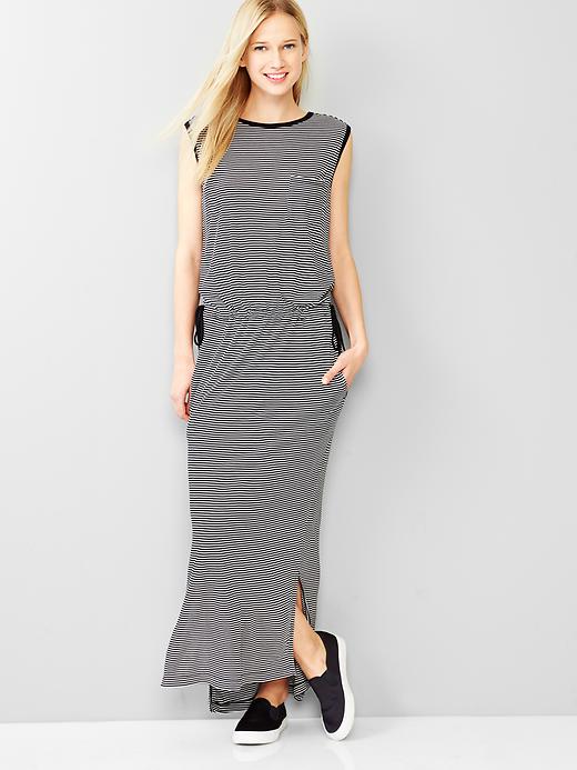 Image number 9 showing, Stripe drawstring maxi dress