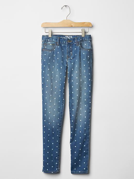 Image number 1 showing, Kids Dot Super Skinny Jeans with Fantastiflex
