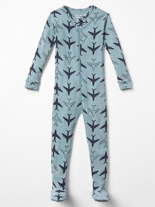 View large product image 1 of 1. Plane sleep footed one-piece