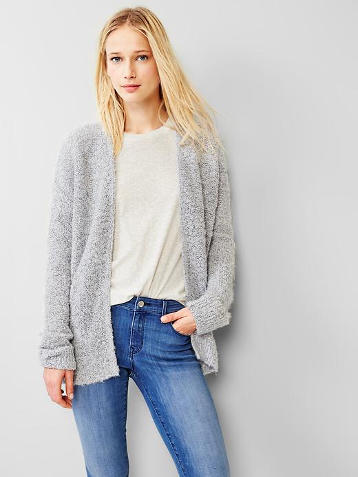 Image number 7 showing, Boucle open-front cardigan