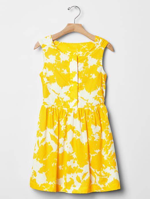 View large product image 1 of 1. Floral ikat fit & flare dress