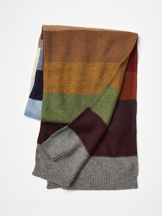 Image number 2 showing, Holiday wide stripe scarf