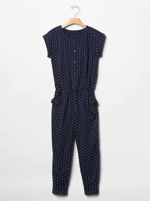View large product image 1 of 1. Polka dot jumpsuit