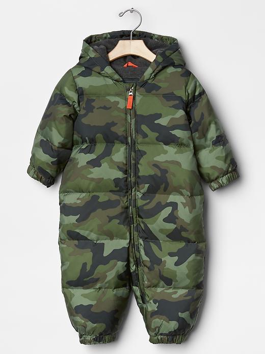 Image number 3 showing, Warmest camo puffer snowsuit