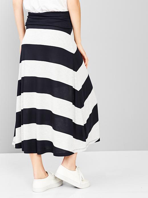 Image number 2 showing, Stripe foldover maxi skirt