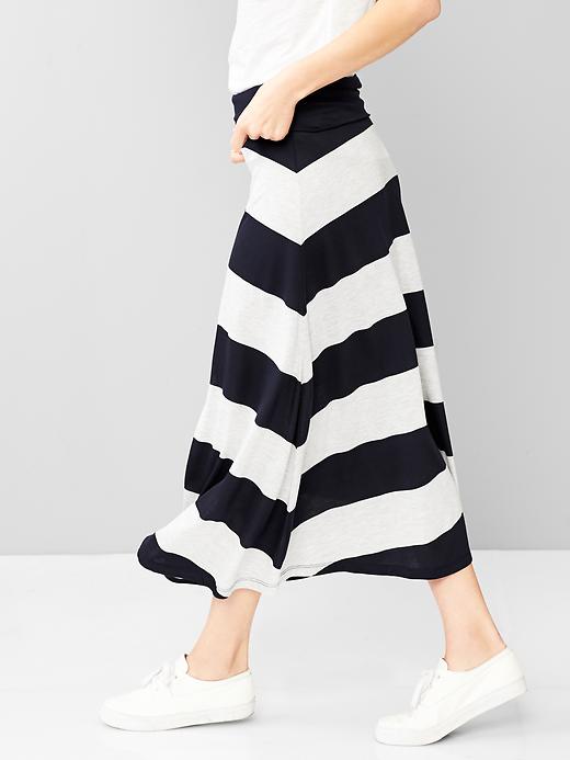 Image number 3 showing, Stripe foldover maxi skirt