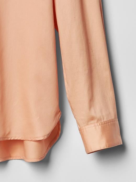 Image number 6 showing, Sateen roll-sleeve popover