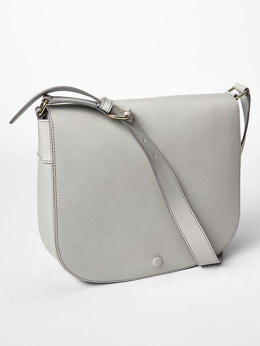 View large product image 1 of 3. Leather saddle bag