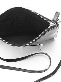View large product image 3 of 3. Zip leather crossbody