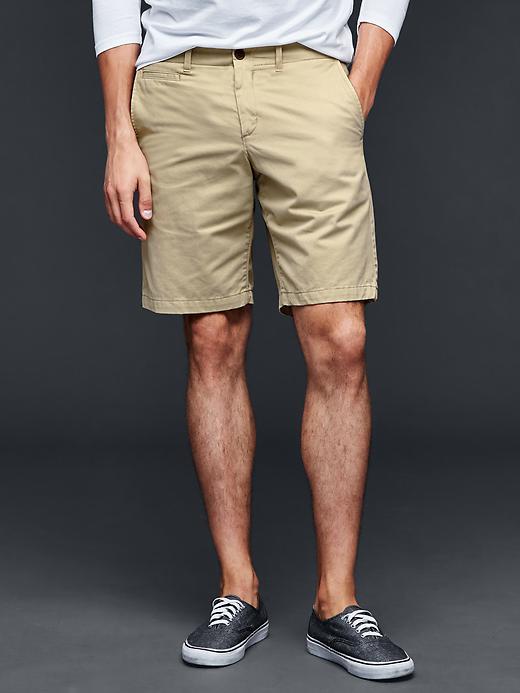 Image number 1 showing, Lived-in flat front shorts (10")