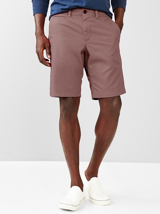 Image number 6 showing, Lived-in flat front shorts (10")