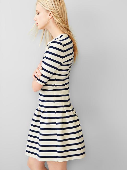 Image number 3 showing, Stripe scuba fit & flare dress