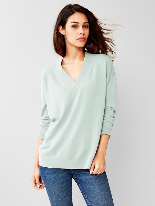 View large product image 1 of 1. Brooklyn V-neck sweater