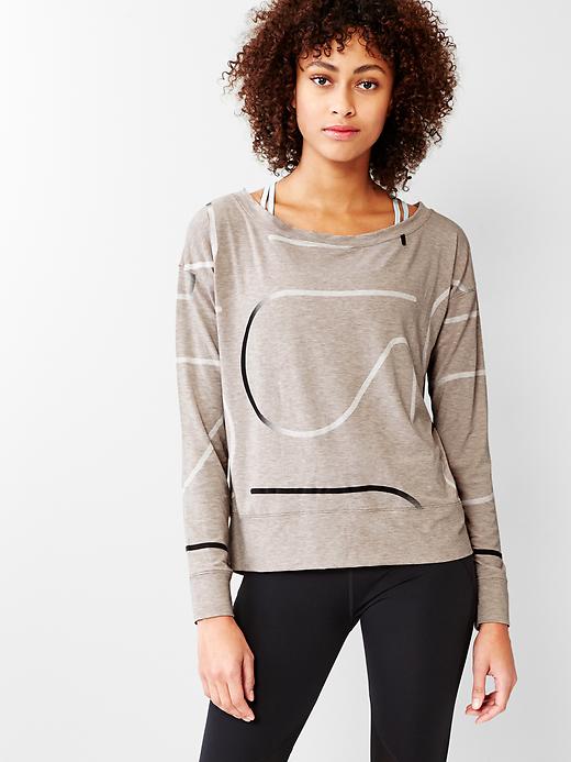 View large product image 1 of 1. GapFit Breathe logo-print pullover
