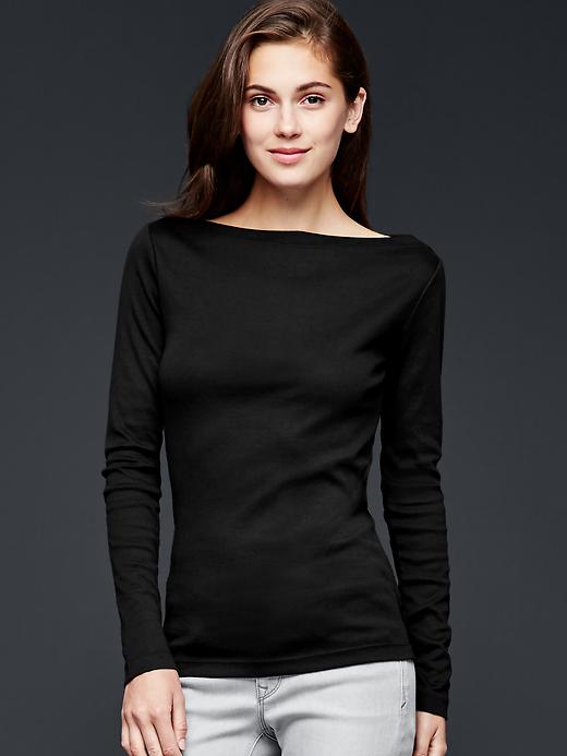 View large product image 1 of 1. Modern boatneck tee