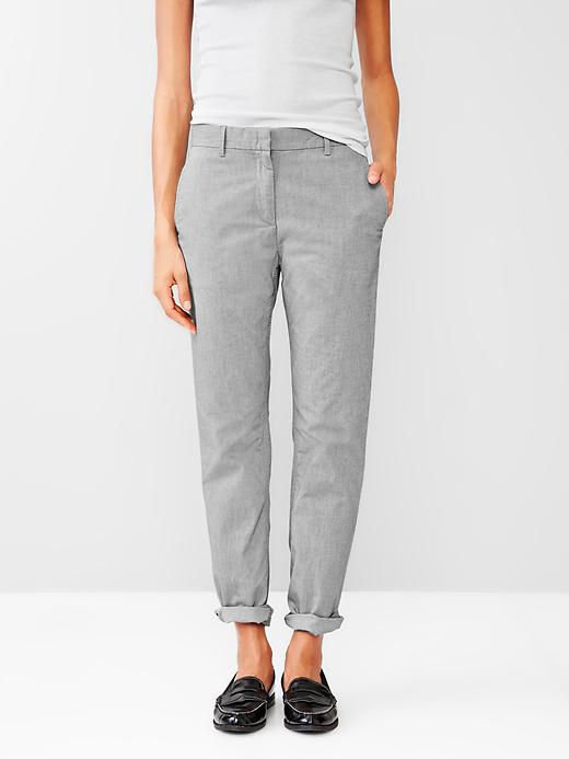 View large product image 1 of 1. NEW!  Broken-in straight chambray pants