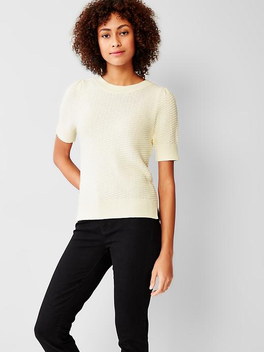 View large product image 1 of 1. Textural sweater top